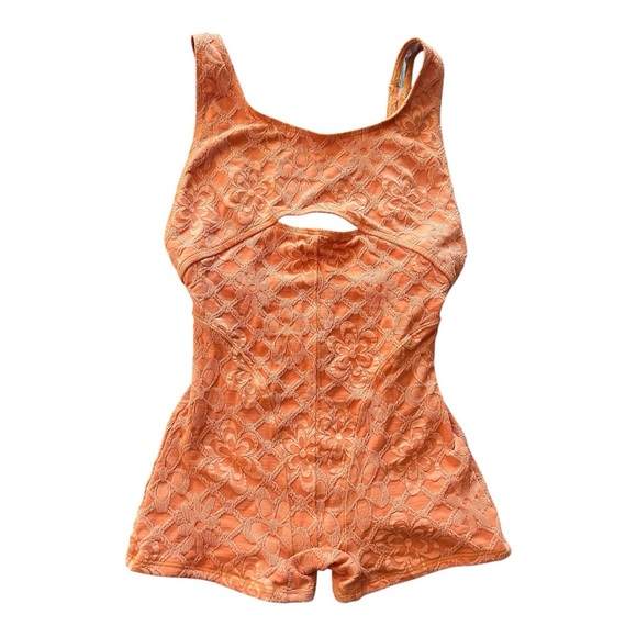 Free People Orange Floral One Piece Swimsuit - Picture 5 of 10